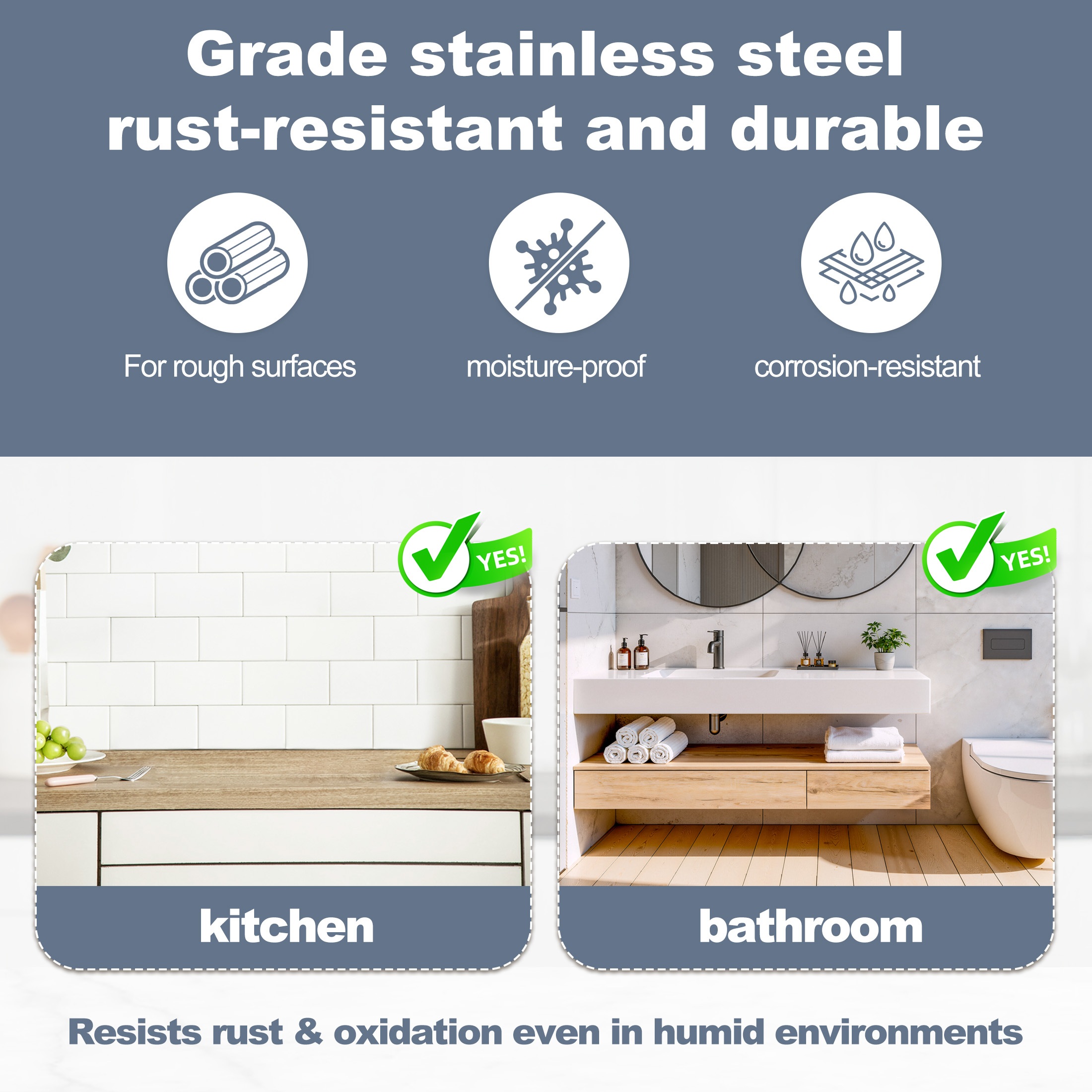 Hima Shilajatun Paper Towel Holder Under Cabinet, 2 Pack, Stainless Steel Silver — product detail 1