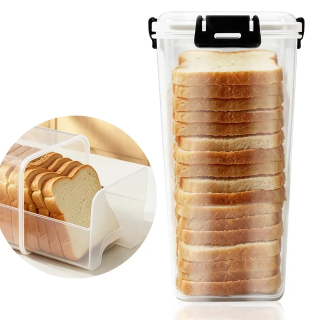 Hima Shilajatun Bread Storage Container, Airtight Bread Box with Pull-Out Drawer